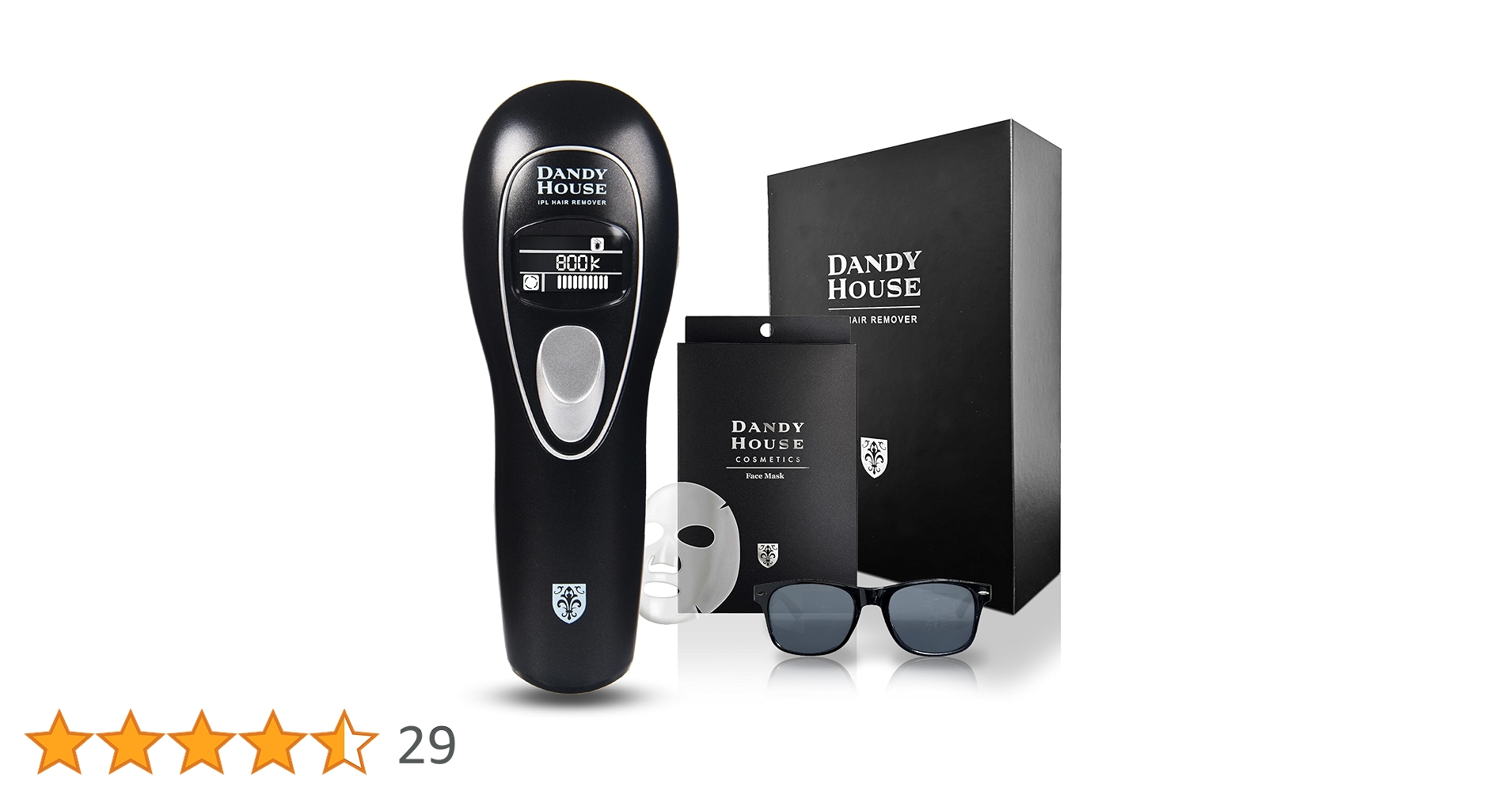 Amazon | ダンディハウス IPLヘアリムーバー+フェイスマスク5枚入り